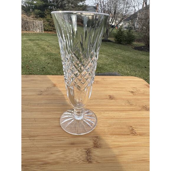 Waterford Crystal Ashburne Footed Vase 7”~Signed - Picture 2 of 5